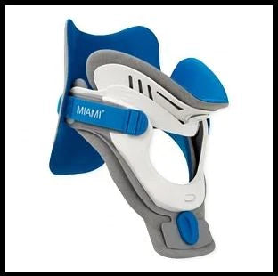 Miami J Select - Rigid Cervical Collar Preformed Adult One Size Fits Most One-Piece / Trachea Opening Adjustable Height Adjustable Neck Circumference - MJS-101