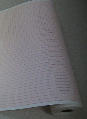 Bionet - Diagnostic Recording Paper Thermal Paper 216 mm X 30.48 mm Roll Red Grid - 2547252