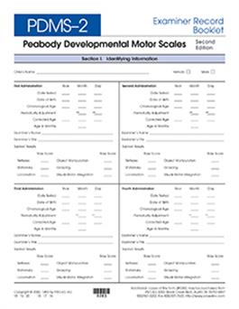 Patterson Medical PDMS-2 (Peabody Developmental Motor Scales - Second Edition)