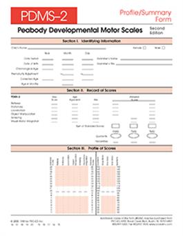 Patterson Medical PDMS-2 (Peabody Developmental Motor Scales - Second Edition)