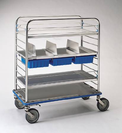 Pedigo Products - Distribution Cart Solid Shelf Adjustable 20-3/8 X 46-3/8 Inch - CDS-148-SS