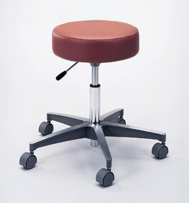 5-Series - Exam Stool Backless Pneumatic Height Adjustment 5 Casters Black - P-526-GS-BLK