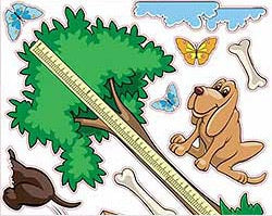 Pedia Pals  1 Each Puppy Theme Wall Decal Decal Kit 4 Foot - 100112
