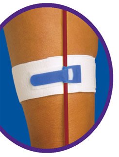Pepper Medical Catheter Holder Foley-Tie Velcro, Blue - 606