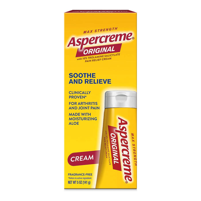 Sanofi Topical Pain Relief Aspercreme Max Strength 10% Strength Trolamine Salicylate Cream 5 oz. - 41167005724