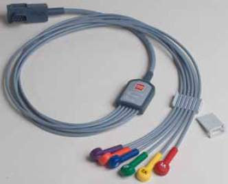 Physio Control ECG Cable AHA, 12 Lead, 6 Wire Precordical Attachment For Lifepak 12 Defibrillator / Monitor - 11111-000022