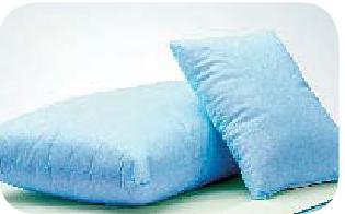 The Pillow Factory Division Comfort Care Bed Pillow Firm 13 X 17 Inch Blue Reusable - 51117