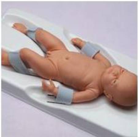 Posey Circumstraint Board Strap 10 L X 2 W Inch, Infant, Soft Foam, Hook and Loop Fastener - 4749