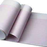 Precision Charts Welch Allyn ECG Recording Paper Thermal 209 mm X 183 Foot Z-Fold Red Grid - 94016