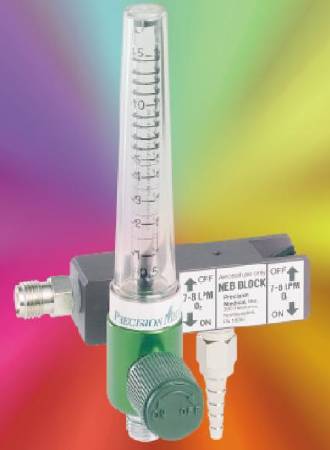 Precision Medical Oxygen Flowmeter 8 - 9 LPM Chemetron Adapter - 8MFA6086