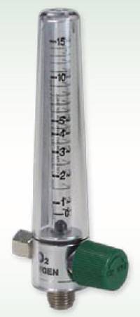 Precision Medical - Oxygen Flowmeter Adjustable 0 - 15 LPM Y Block Assembly DISS Hand Tight Adapter - Y8MFA1003