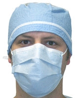 Precept Medical Products FluidGard Procedure Mask Pleated Earloops One Size Fits Most Blue - 15301