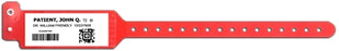 Precision Dynamics Sentry Bar Code LabelBand Identification Band Barcoded Wristband Permanent Snap Without Legend - 5080-11-PD