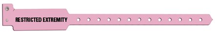 Sentry Superband Alert Bands - Identification Wristband Alert Band Permanent Snap Restricted Extremity - 5075E-12-PDM