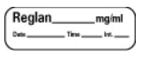 Precision Dynamics Pre-Printed Label Anesthesia Label Reglan mg/ml White 1-1/2 X 1/2 Inch - LAN-65