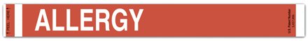 Short Stay Tabless 3050 Alert Bands - Identification Wristband with Shield Alert Band Adhesive Closure Allergy - 3050-16-PDR