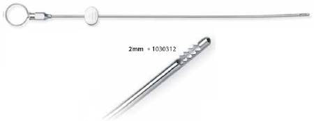 Premier Dental Products Premier Endometrial Biopsy Curette premier Novak Single-ended Rigid Handle 2 mm Tip Curved Round Tip with Sharp Serrated Teeth - 1030312