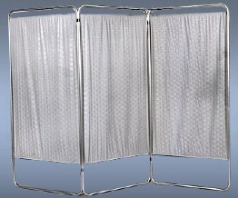 48708 Series - Privacy Screen King Size 4-Panel Anodized Aluminum / Vinyl - 48708-C