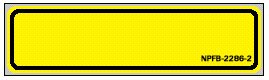 Barkley - Blank Label Multipurpose Label Black, Yellow 1-3/8 X 5-3/8 Inch - NPFB-2286-2
