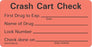 Barkley - Pre-Printed Label Advisory Label Red Crash Cart Check First Drug To Exp Name Of Drug Lock Number Check Done On Black 1-1/2 X 2-15/16 Inch - MV07FR8129