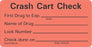 Precision Dynamics Barkley Pre-Printed Label Crash Cart Check First Drug To Exp Name Of Drug Lock Number Check Done On Fluorescent Red 1-1/2 X 2-15/16 Inch - V07FR8129