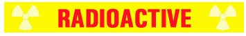 Precision Dynamics Barkley Pre-Printed Label Laboratory Use Radioactive Yellow 1/2 X 4-1/2 Inch - WTR-412