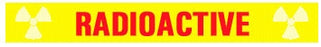 Barkley - Pre-Printed Label Laboratory Use Yellow Radioactive Red Biohazard 1/2 X 4-1/2 Inch - WTR-412