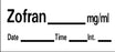 Precision Dynamics Barkley Pre-Printed Label Anesthesia Label Zofran Mg/Ml Date Time Int White 1-1/2 X 1/2 Inch - LAN-58