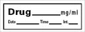 Barkley - Drug Label Anesthesia Label Drug_mg/mL Date_Time_Int_ White 1/2 x 1-1/2 Inch - AN-14