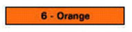 Precision Dynamics Pre-Printed Label 6 - Orange Orange 2 X 500 Inch - T-502-6