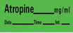 Barkley - Drug Label Anesthesia Label Atrophine_mg/mL Date_Time_Int_ Green 1/2 X 1-1/2 Inch - LAN-1