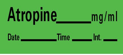Barkley - Drug Label Anesthesia Label Atrophine_mg/mL Date_Time_Int_ Green 1/2 X 1-1/2 Inch - LAN-1