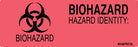 Precision Dynamics Barkley Pre-Printed Label Warning Label Biohazard Hazard Identity Fluorescent Red 1 X 2-15/16 Inch - V06FR0728