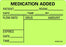Precision Dynamics Barkley Pre-Printed Label Anesthesia Label Medication Added Fluorescent Chartreuse 2 X 2-15/16 Inch - V08FC7391
