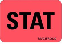 Barkley - Pre-Printed Label Advisory Label Red Stat Black Alert Label 1 X 1-7/16 Inch - MV03FR0939