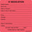Precision Dynamics Barkley Pre-Printed Label Instructional Label I V Medication Fluorescent Red 2-1/2 X 2-7/16 Inch - V05FR1366