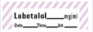 Barkley - Drug Label Anesthesia Label Tape Labetalol mg/mL Date_Time_Int Violet / White 1/2 X 1-1/2 Inch - ANS-117