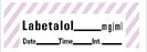 Precision Dynamics Barkley Pre-Printed Label Anesthesia Label Labetalol Mg/Ml Date Time Int Purple / White 1-1/2 X 1/2 Inch - ANS-117