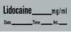 Precision Dynamics Barkley Pre-Printed Label Anesthesia Label Lidocain Mg/Ml Date Time Int Gray 1-1/2 X 1/2 Inch - LAN-11