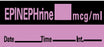 Precision Dynamics Barkley Pre-Printed Label Anesthesia Label Epinephrine Mg/Ml Date Time Int Violet 1-1/2 X 1/2 Inch - LAN-6