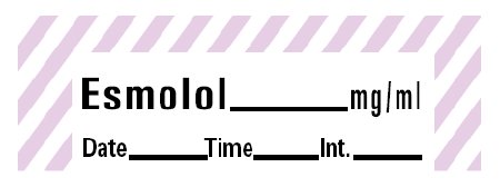 Barkley - Drug Label Anesthesia Label Esmolol_mg_mL Date_Time_Int_ White 1/2 X 1-1/2 Inch - ANS-20