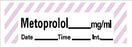 Barkley - Drug Label Anesthesia Label Tape Metoprolo_mg/mL Date_Time_Int_ Violet / White 1/2 X 1-1/2 Inch - ANS-49