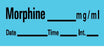 Precision Dynamics Barkley Pre-Printed Label Anesthesia Label Morphine Mg/Ml Date Time Int Blue 1-1/2 X 1/2 Inch - LAN-13
