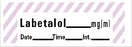 Precision Dynamics Barkley Pre-Printed Label Anesthesia Label Labetalol Mg/Ml Date Time Int Violet / White 1-1/2 X 1/2 Inch - LANS-117