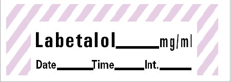 Barkley - Drug Label Anesthesia Label Labetalol mg/mL Date_Time_Int Violet / White 1/2 X 1-1/2 Inch - LANS-117