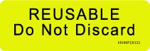 Barkley - Pre-Printed Label Advisory Label Fluorescent Chartreuse Reusable Do Not Discard Black Safety and Instructional 1 X 2-15/16 Inch - MV06FC0333