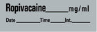 Barkley - Drug Label Anesthesia Label Ropivaxaine_mg/mL Date_Time_Int_ Gray 1/2 x 1-1/2 Inch - AN-32