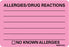 Precision Dynamics Barkley Pre-Printed Label Allergy Alert Allergies/Drug Reactions Fluorescent Pink 2 X 2-15/16 Inch - V08FP8165