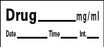 Barkley - Pre-Printed Label Anesthesia Label White Paper Drug_mg/mL Date_Time_Int_ Black Syringe Label 1/2 X 1-1/2 Inch - LAN-14