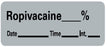 Precision Dynamics Barkley Pre-Printed Label Anesthesia Label Ropivacaine % Date Time Int Gray 1-1/2 X 1/2 Inch - LAN-32PC